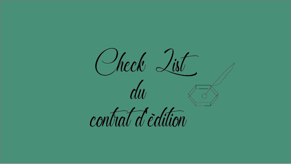 contrat d'édition la ckeck list