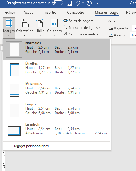 mise en page de mon livre choisir mes marges