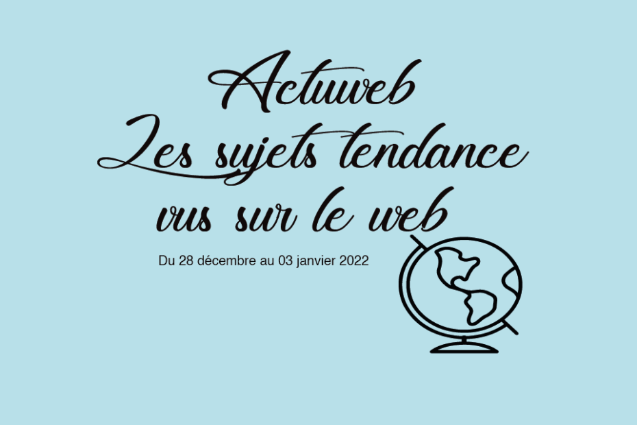 Actuweb maisons d'édition Du 28 décembre au 03 janvier 2022