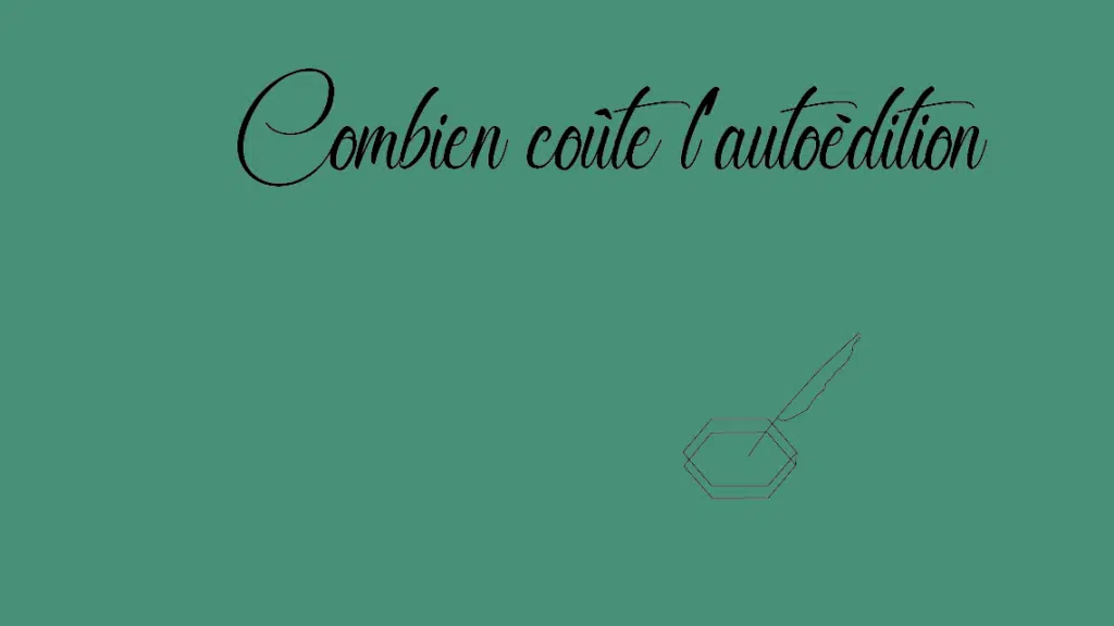 Combien coûte l’autoédition okkkk