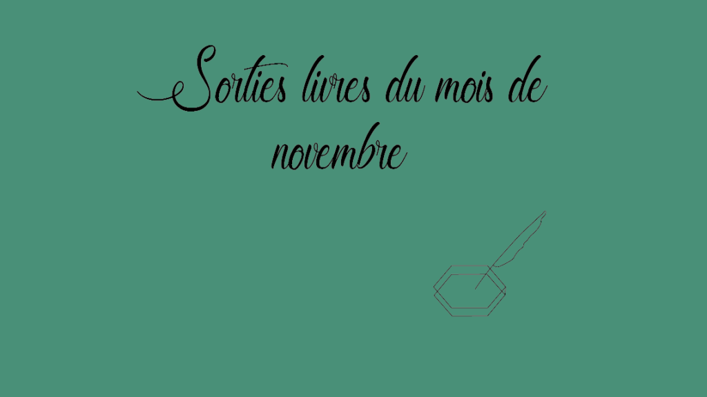 Sorties livres du mois de novembre